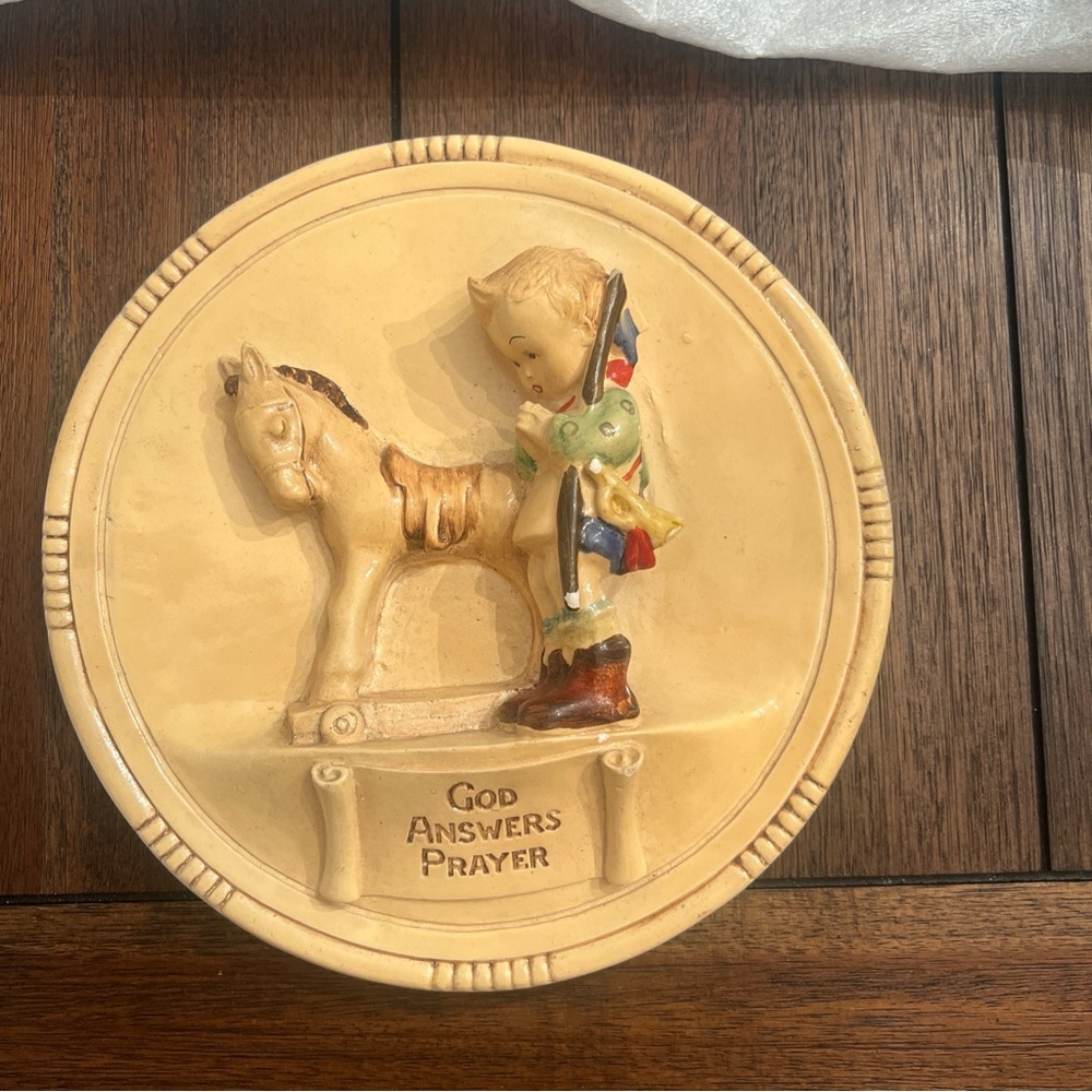 Vintage Hummel God Answers Prayers Plaque